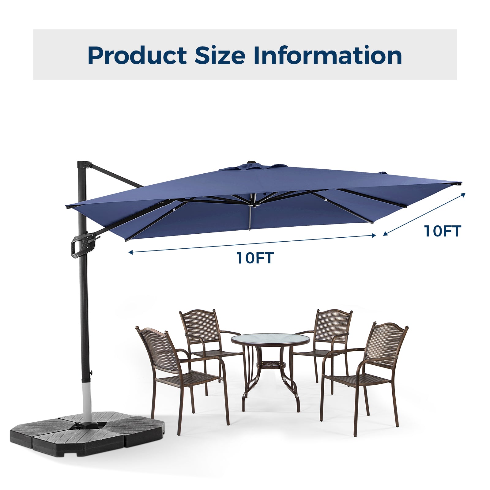 iScooter Outdoor Cantilever Telescopic Umbrella