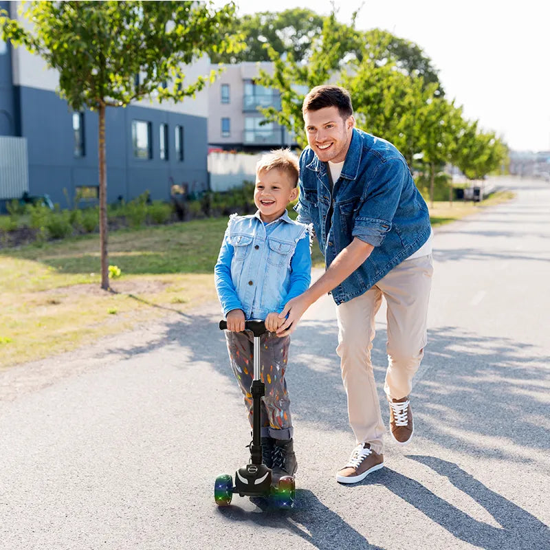 B1 3-Wheel Folding Kids Scooter LED Lighted PU Wheels
