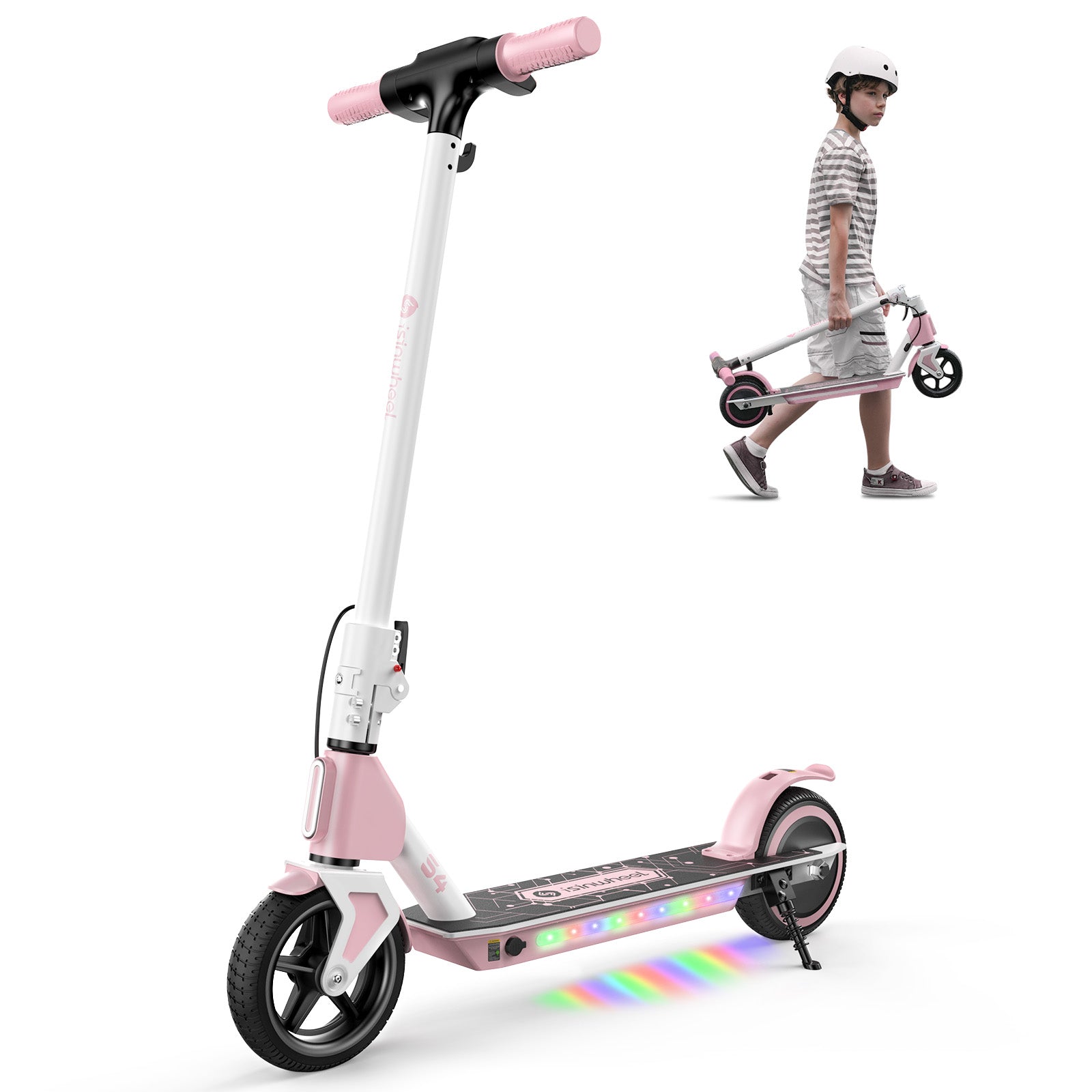 S4 Electric Scooter for Kids Ages 6-14, 200W Foldable Kids Electric Scooter