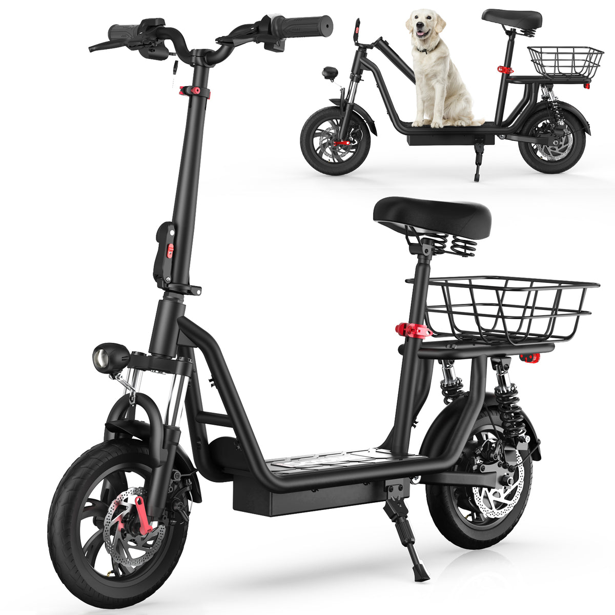 QnQ Adult Electric Scooter,Peak Power500/1500W Dual Motors Front Suspension, 20/22MPH Speed, 36V 7.5/13Ah Range. 8.5''/10'' Tires, E Scooter for Adults and Teens QnQ Adult Electric Scooter,Peak Power500/1500W Dual Motors Front Suspension, 20/22MPH Speed, 36V 7.5/13Ah Range. 8.5''/10'' Tires, E Scooter for Adults and Teens