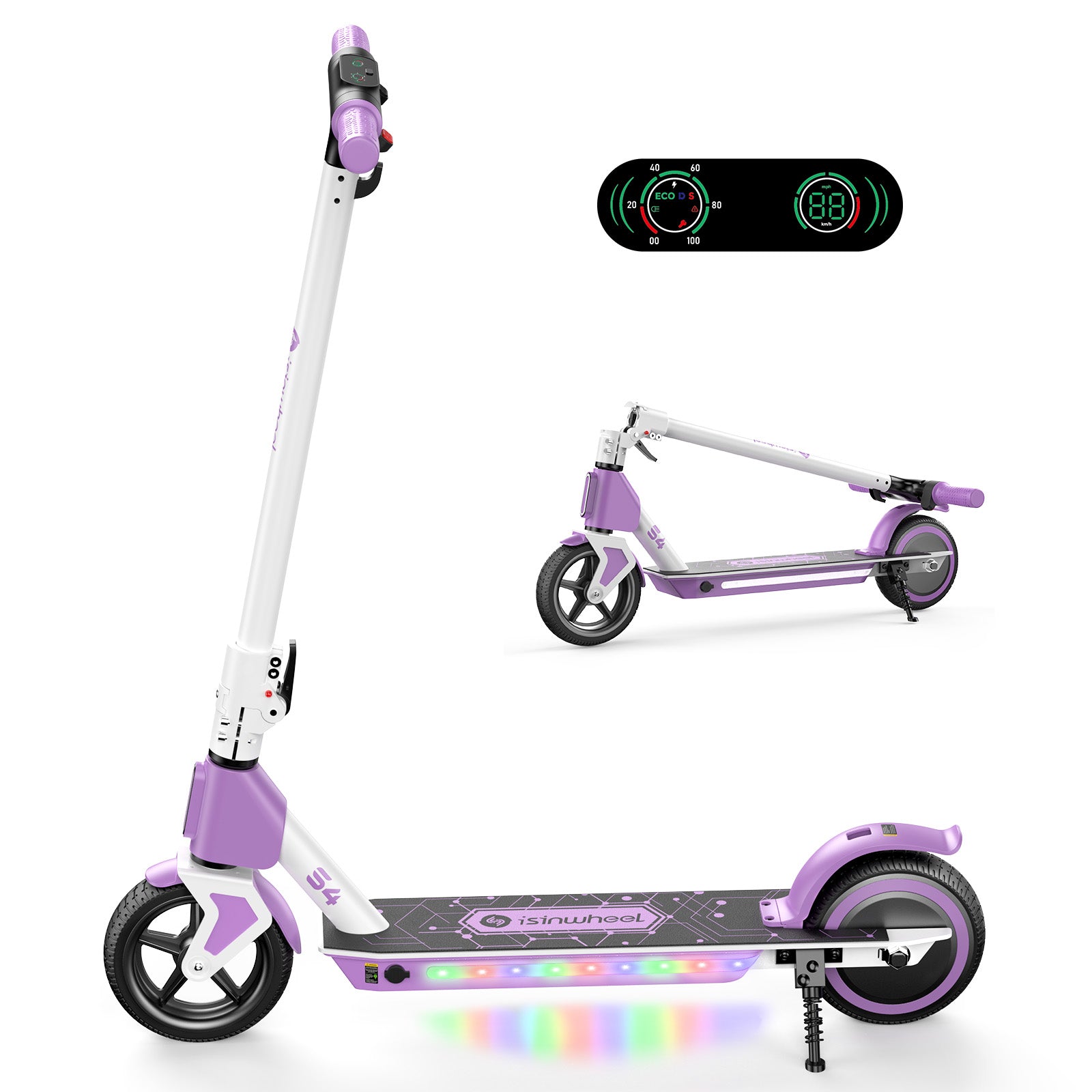 S4 Electric Scooter for Kids Ages 6-14, 200W Foldable Kids Electric Scooter