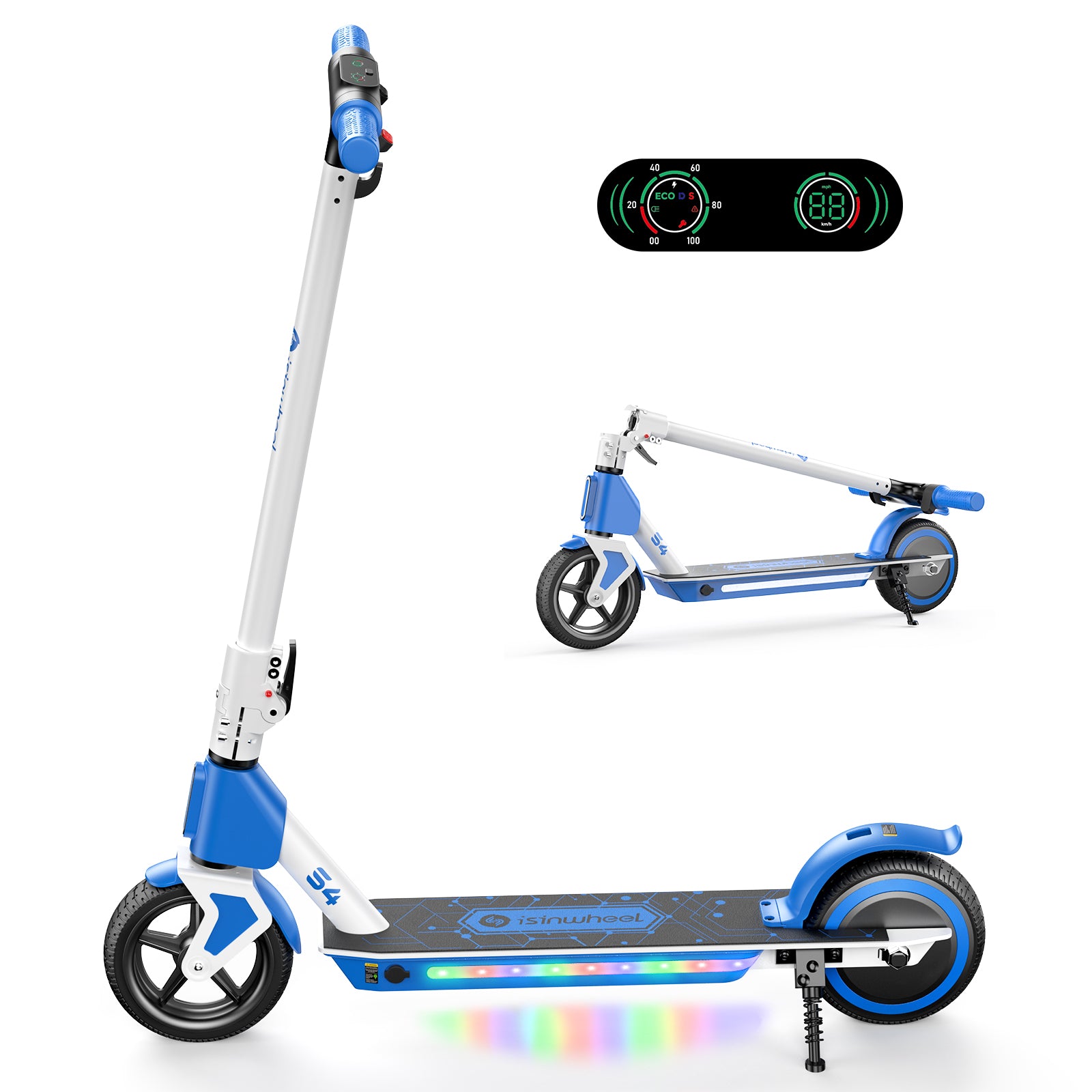 S4 Electric Scooter for Kids Ages 6-14, 200W Foldable Kids Electric Scooter