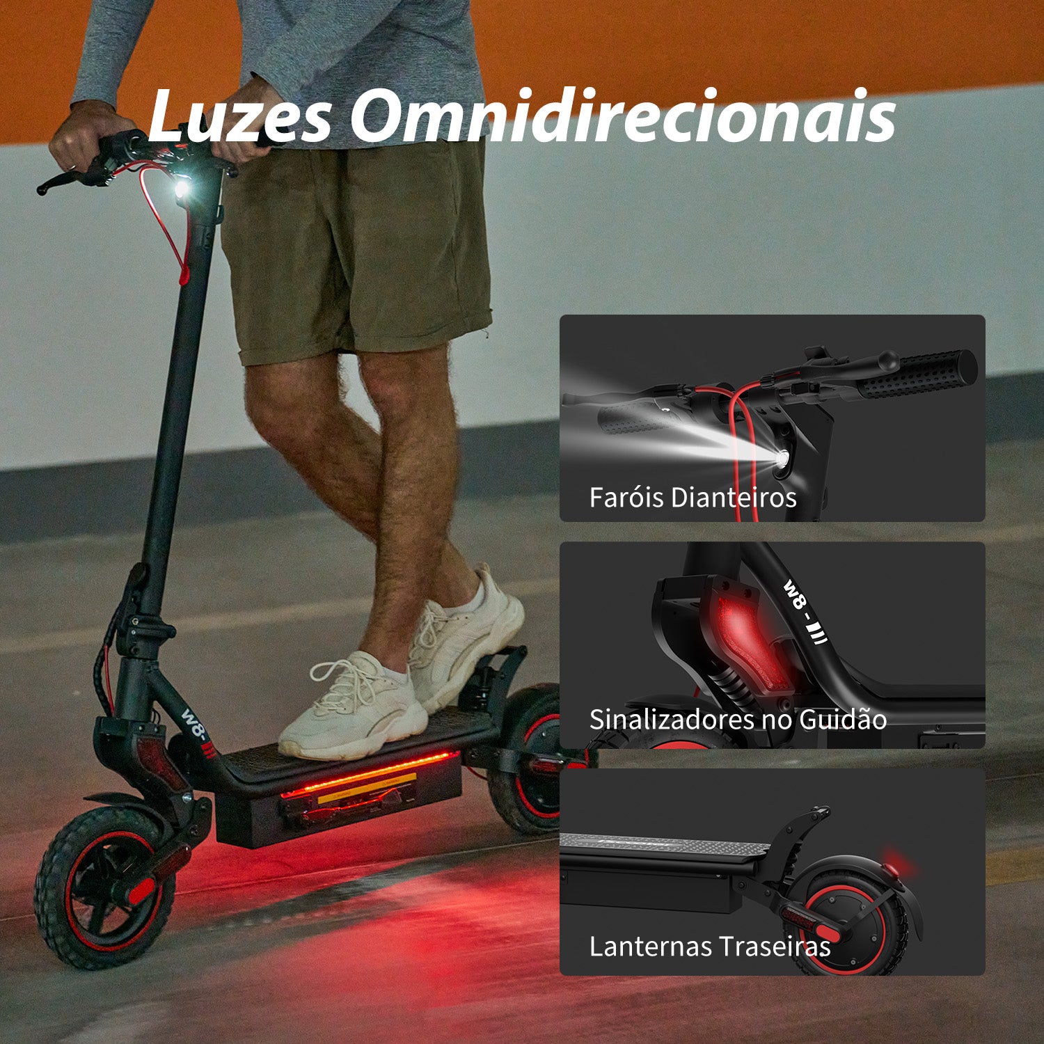 X8Pro Pneus Off-Road de 500 W para Scooter Elétrica