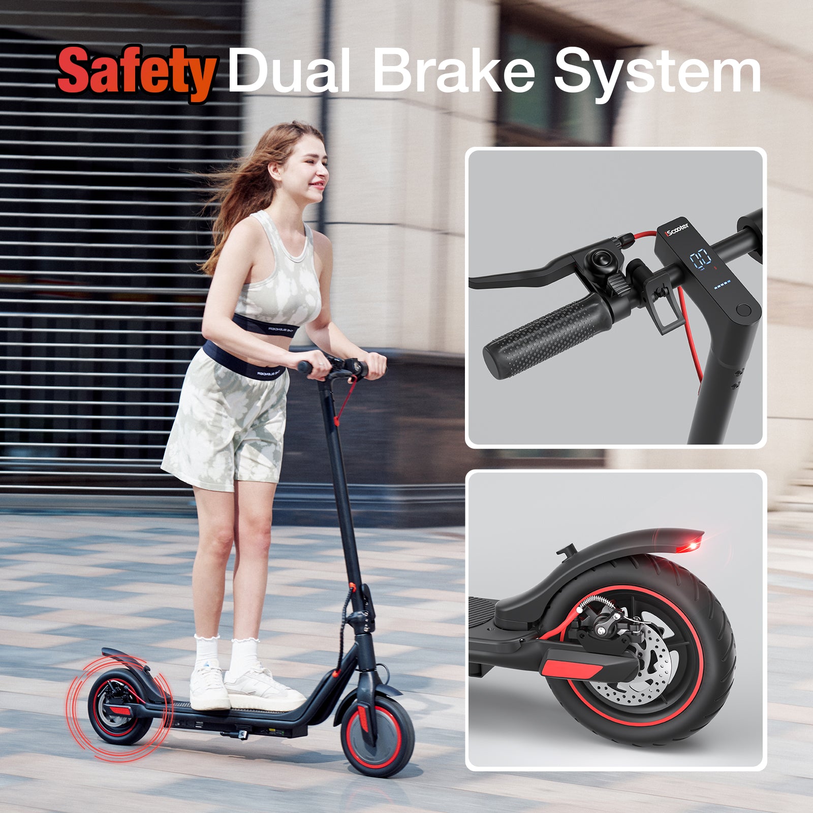 iScooter i8M Electric Scooter 15 Miles Long Range, 19 MPH Top Speed