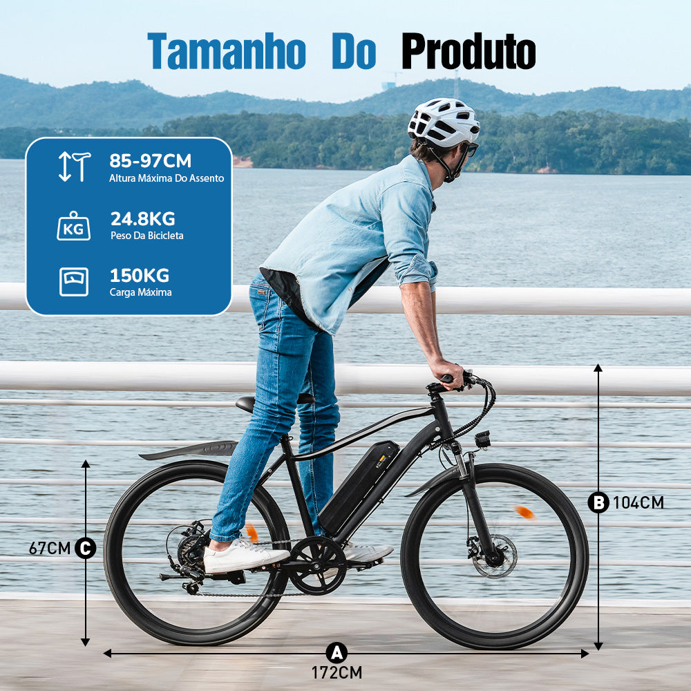 EB3 Bicicleta elétrica com motor de 500 W para adultos