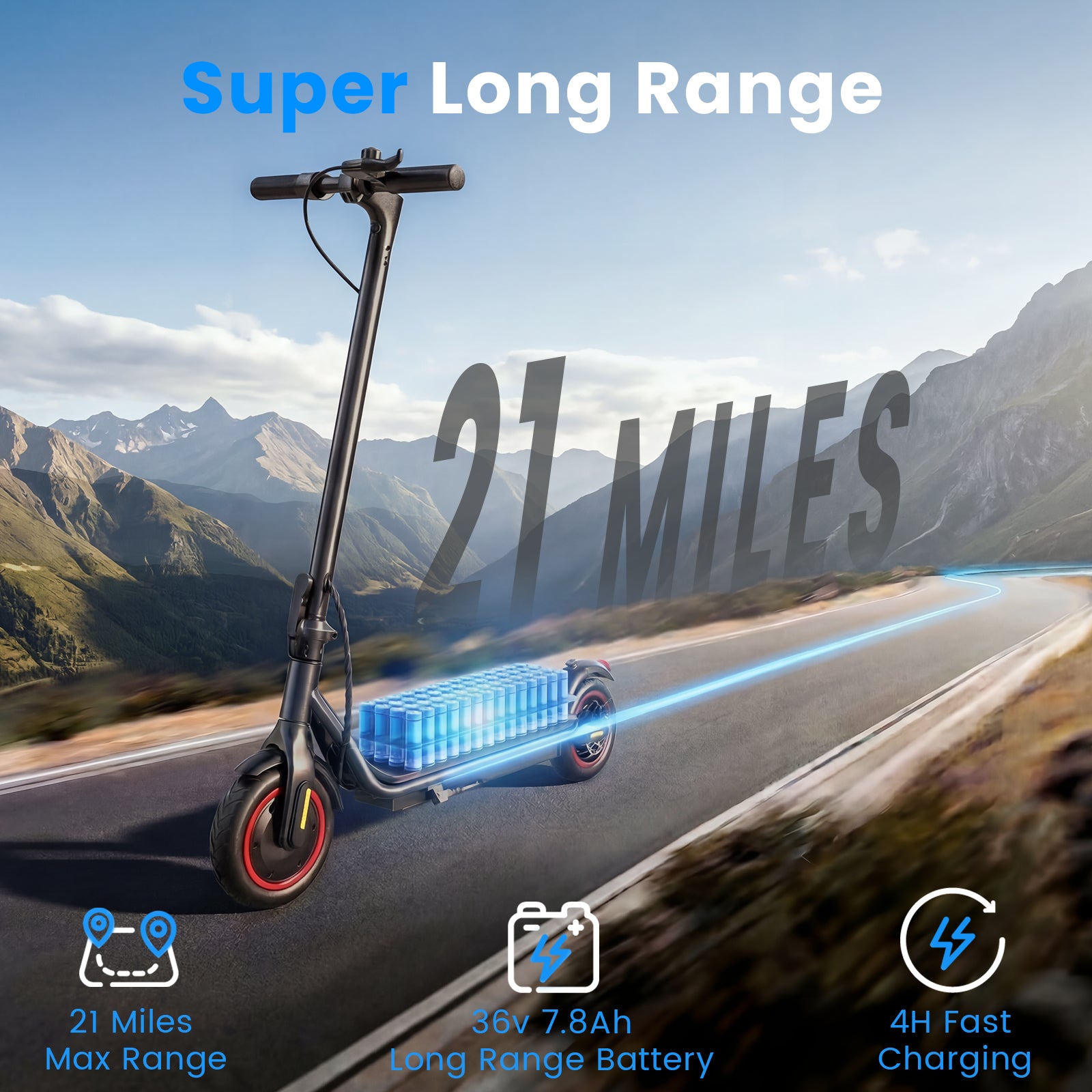 L8 Electric Scooter for Adults 500W Motor 21Mph