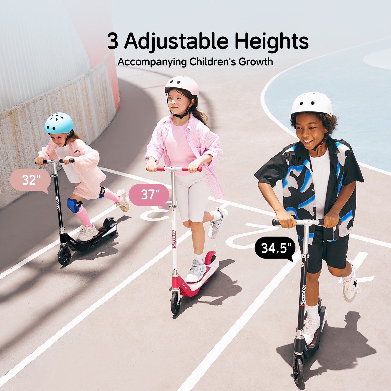 iScooter iK1 Electric Scooter for Kids Aged 6-10, Magnetic Safe Charging