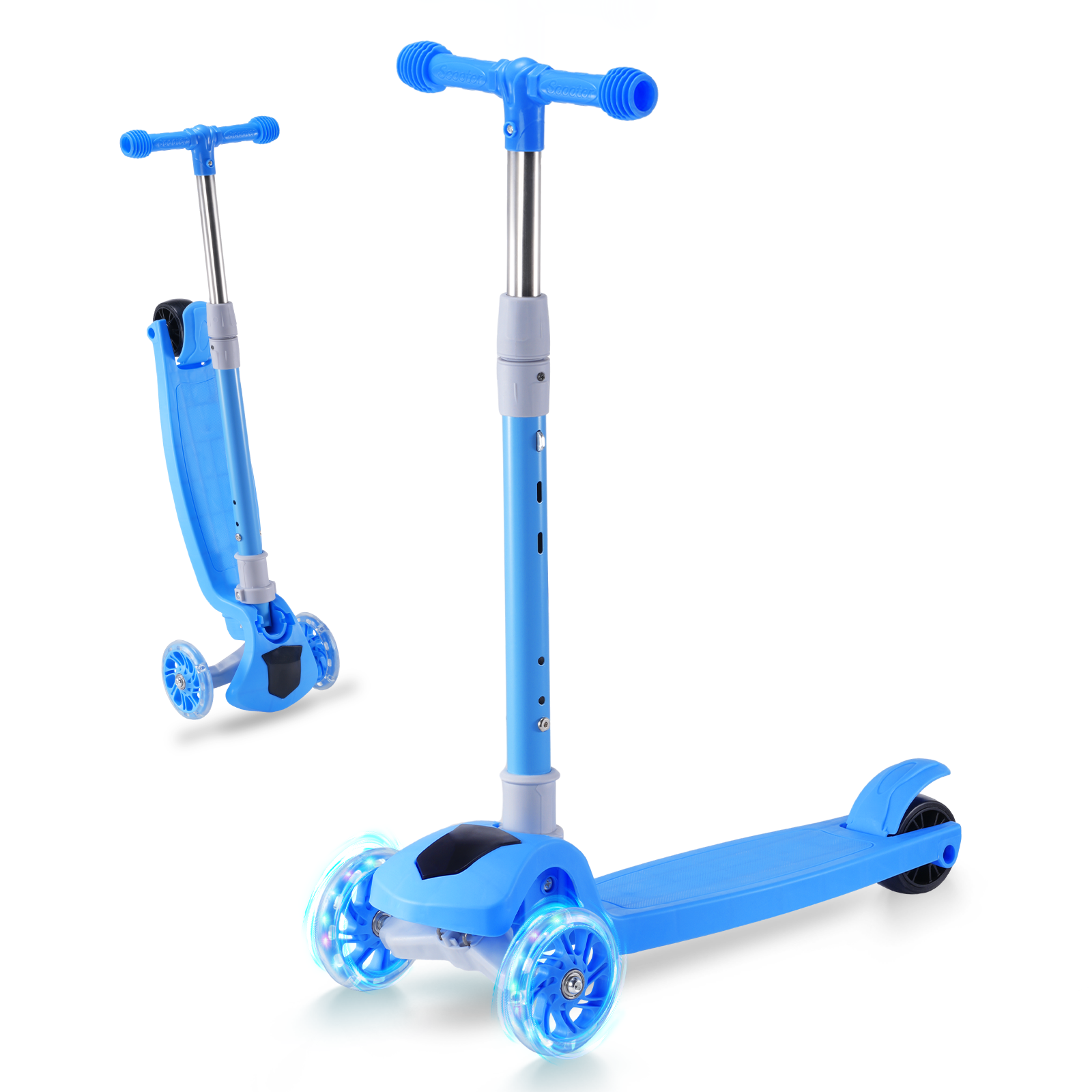 T1 3-Wheel Kids Scooter with LED Light-Up Wheels