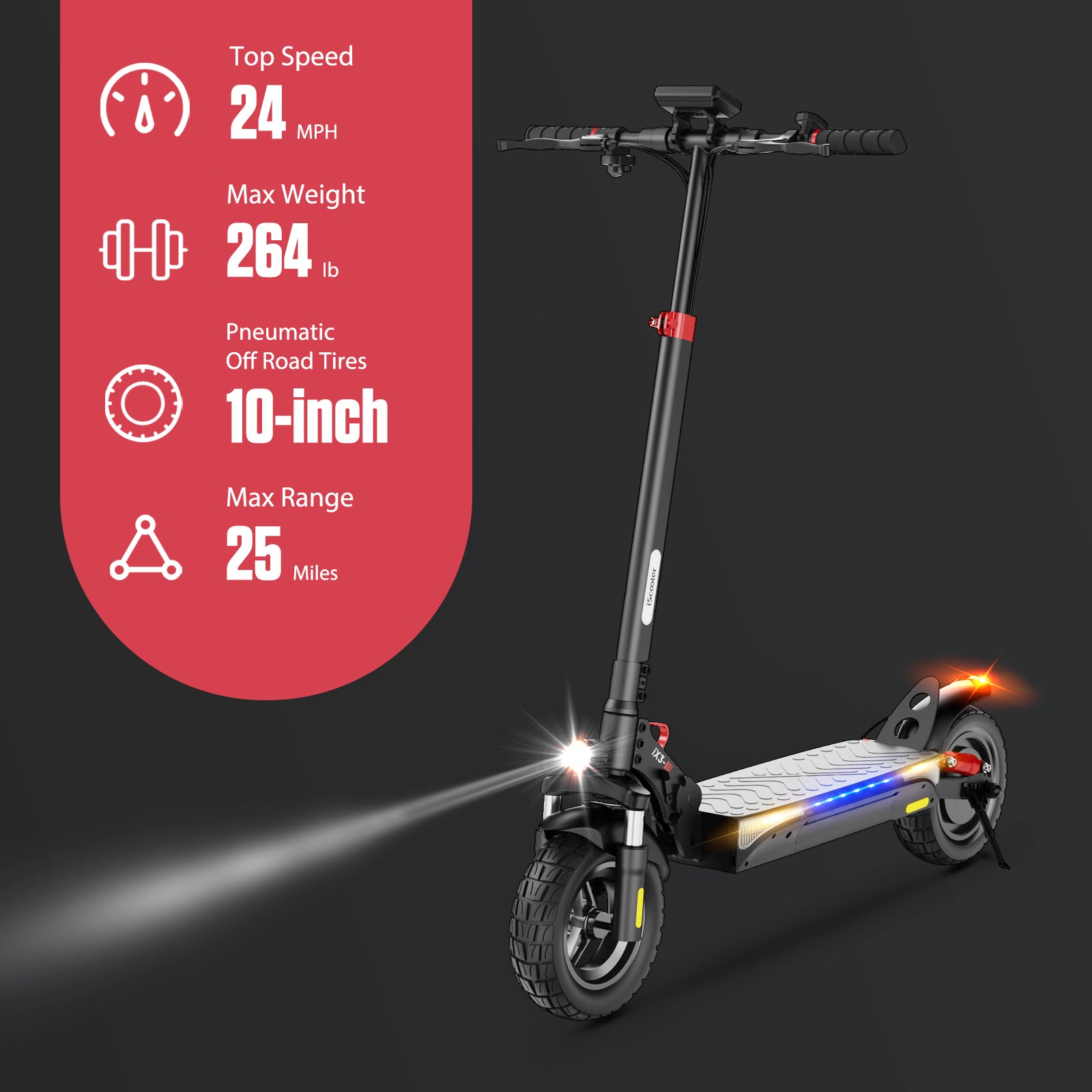 iScooter® iX3 800W Off Road Electric Scooter