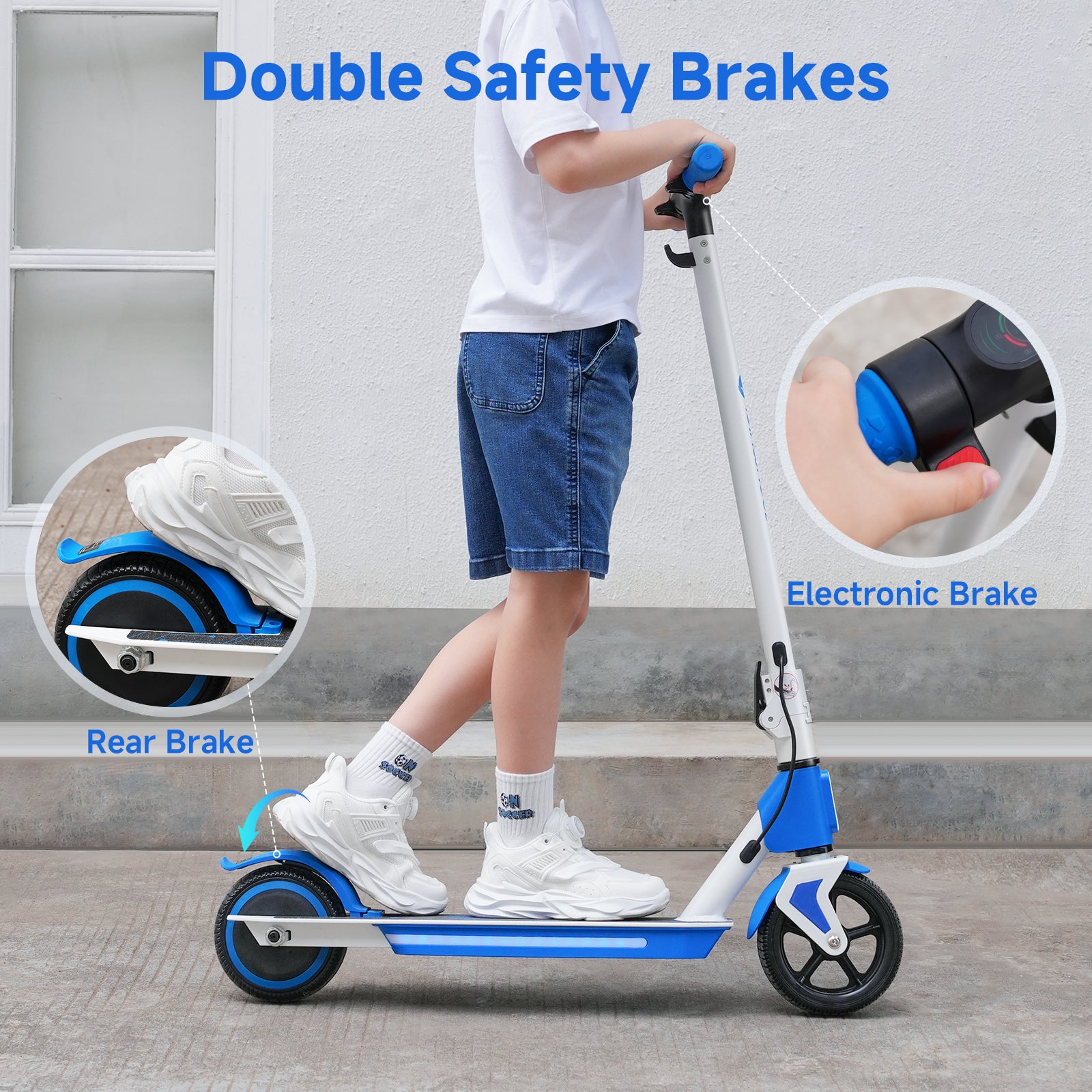S4 Electric Scooter for Kids Ages 6-14, 200W Foldable Kids Electric Scooter