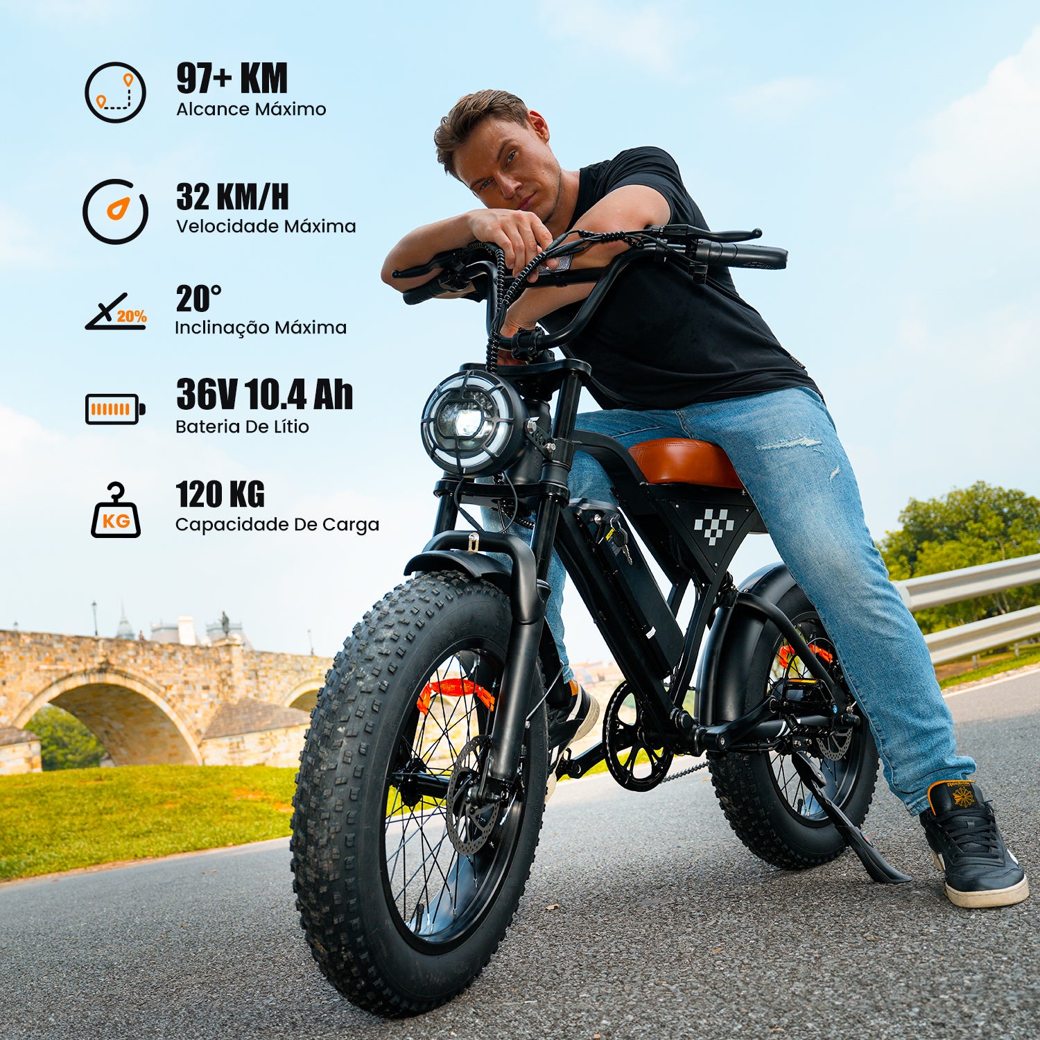 EB5 Bicicleta elétrica com motor de 1000 W para adultos