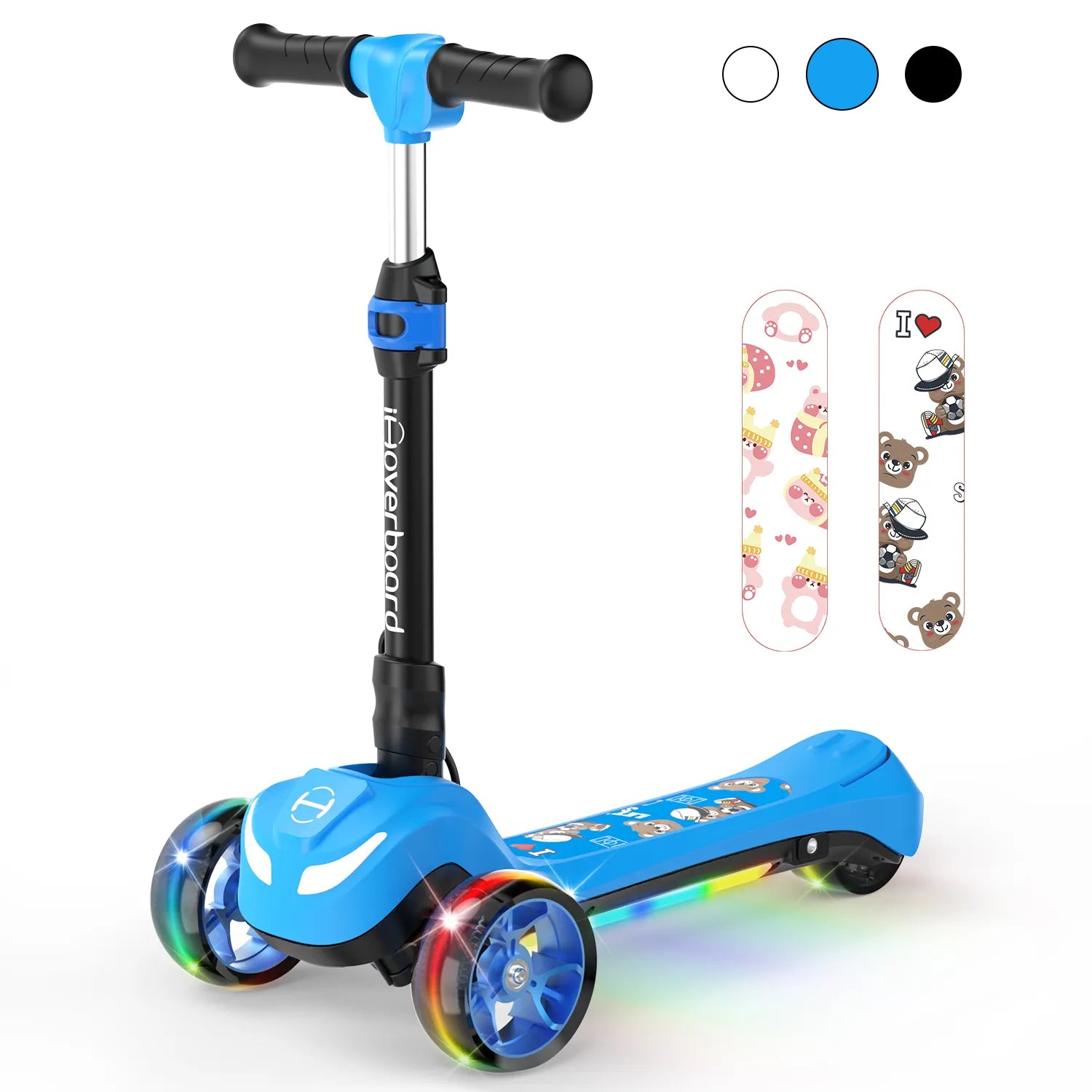 B1 3-Wheel Folding Kids Scooter LED Lighted PU Wheels