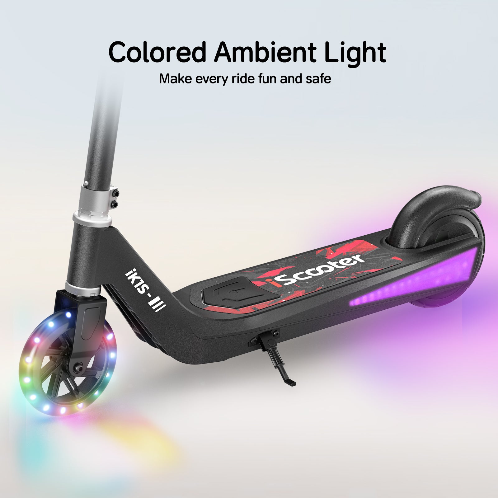 iScooter iK1 Electric Scooter for Kids Aged 6-10, Magnetic Safe Charging