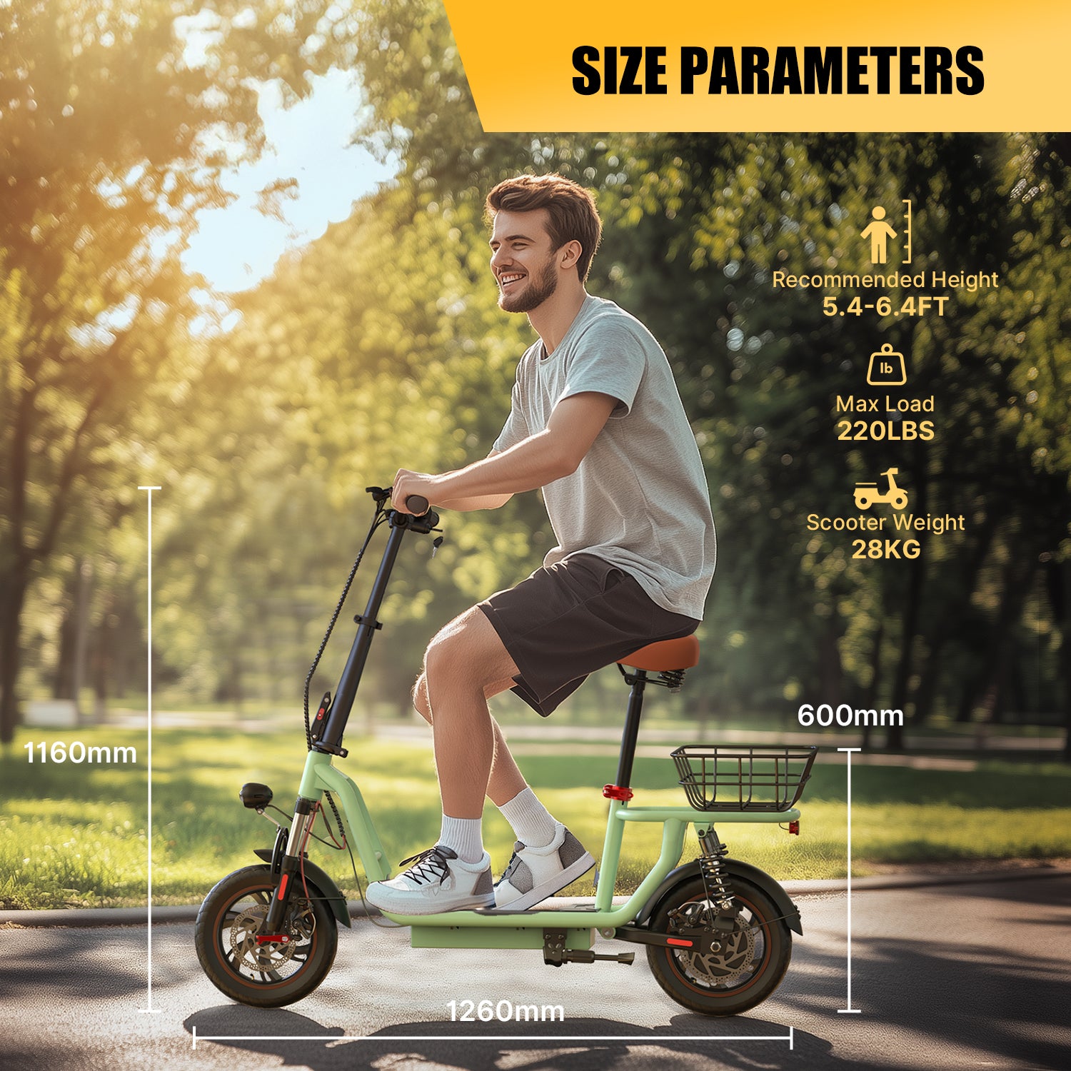iScooter i12 Electric Scooter 500W With Big Seat