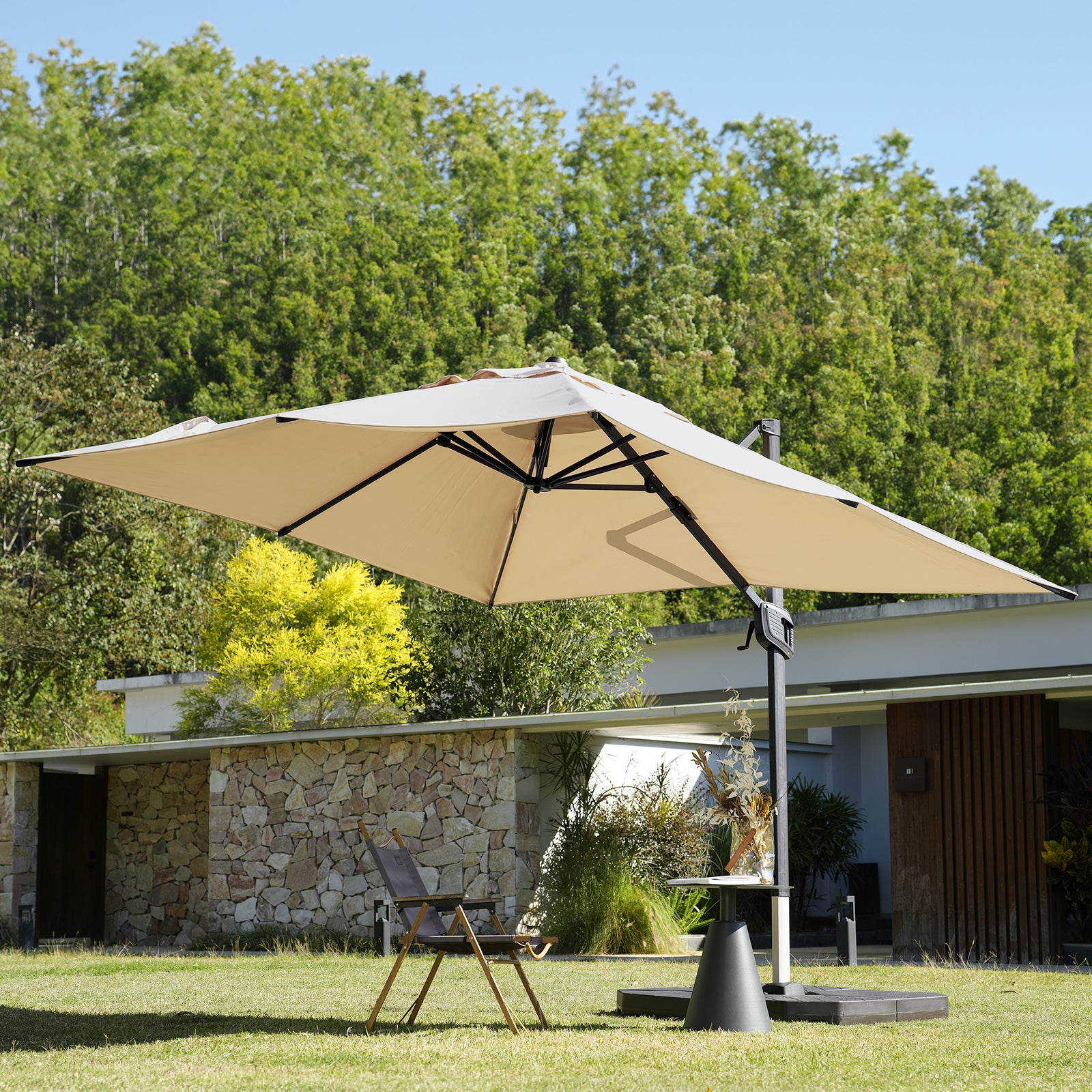 iScooter Outdoor Cantilever Telescopic Umbrella