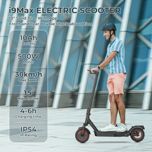 iScooter® Outstanding i9Max 500W Electric Scooter for Adults