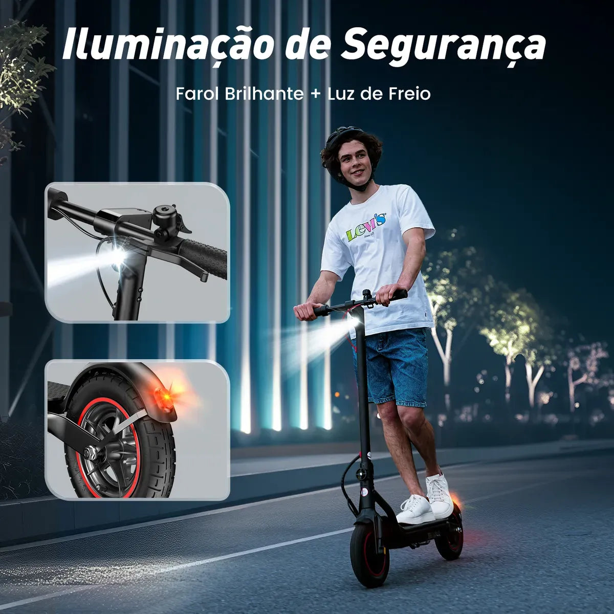 X6 Scooter elétrica para deslocamento diário com motor de 500 W para adultos