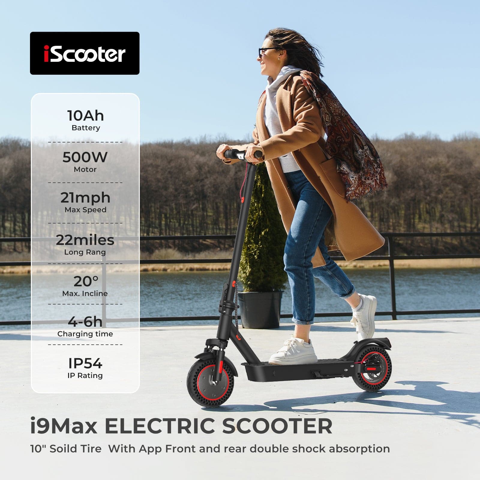 Refurbished i9Max Foldable Electric Scooter 500W