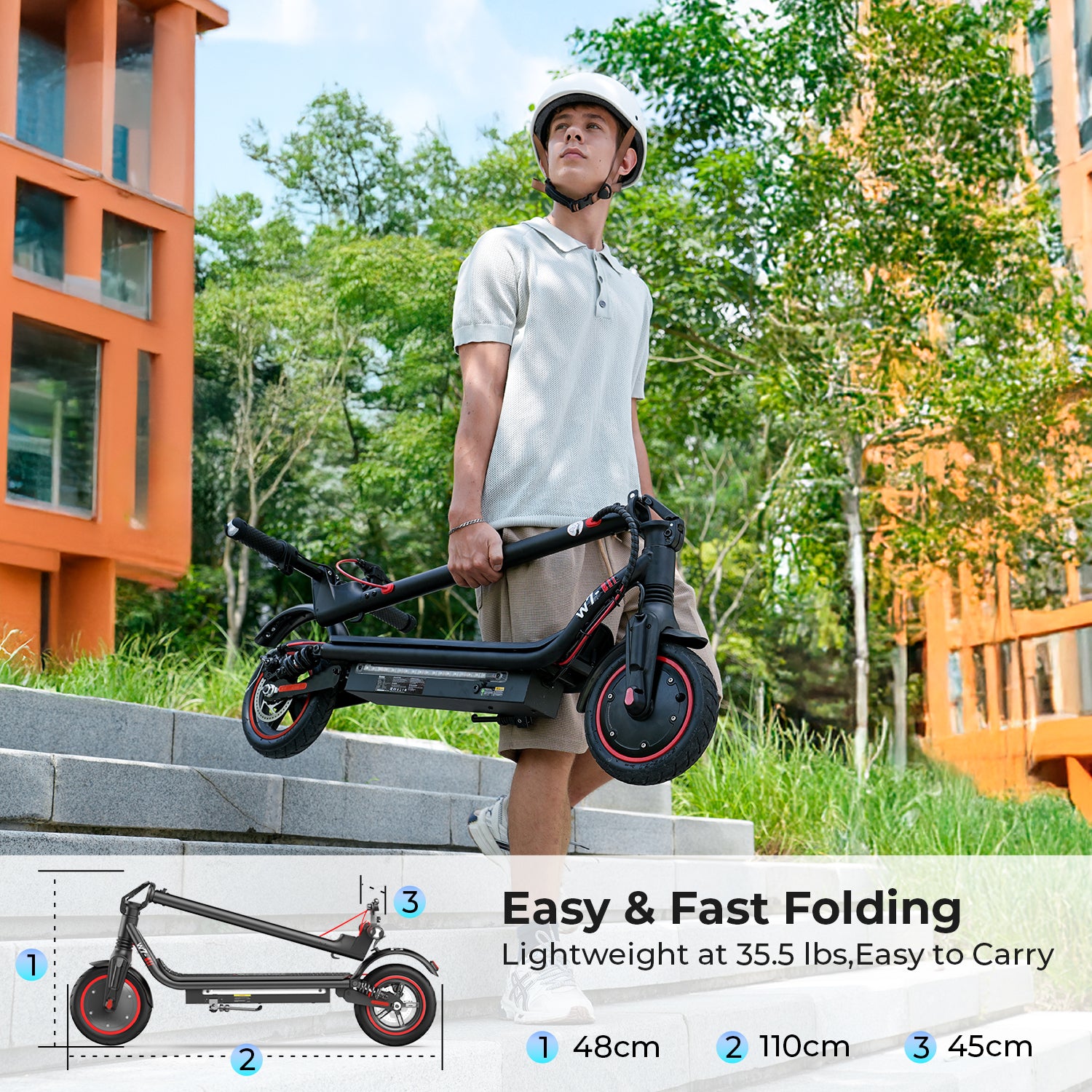 W7 350W Commuting Electric Scooter for Adults
