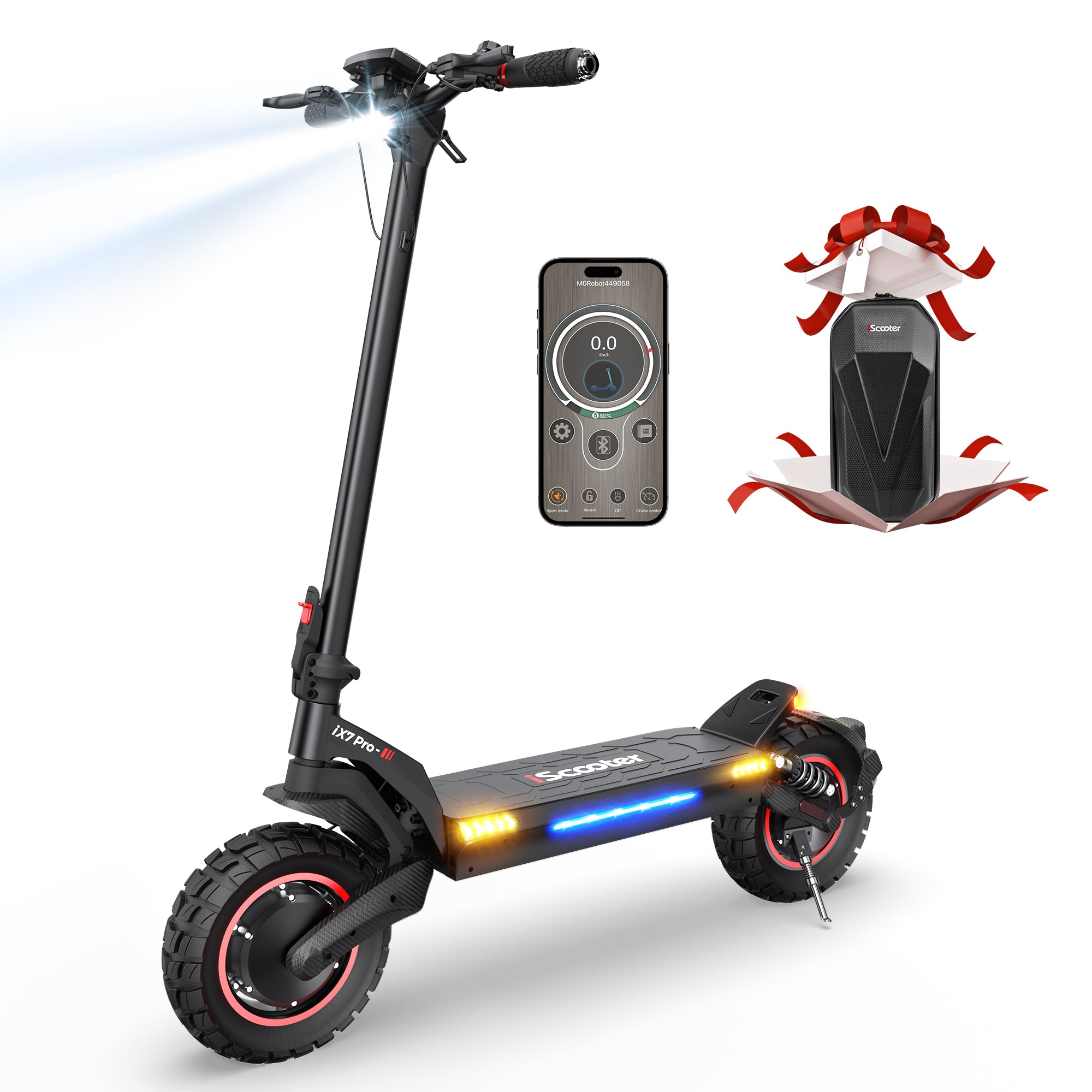 iScooter iX7 Pro Off-road Electric Scooter, 2000W Motor, 50Miles Long Range