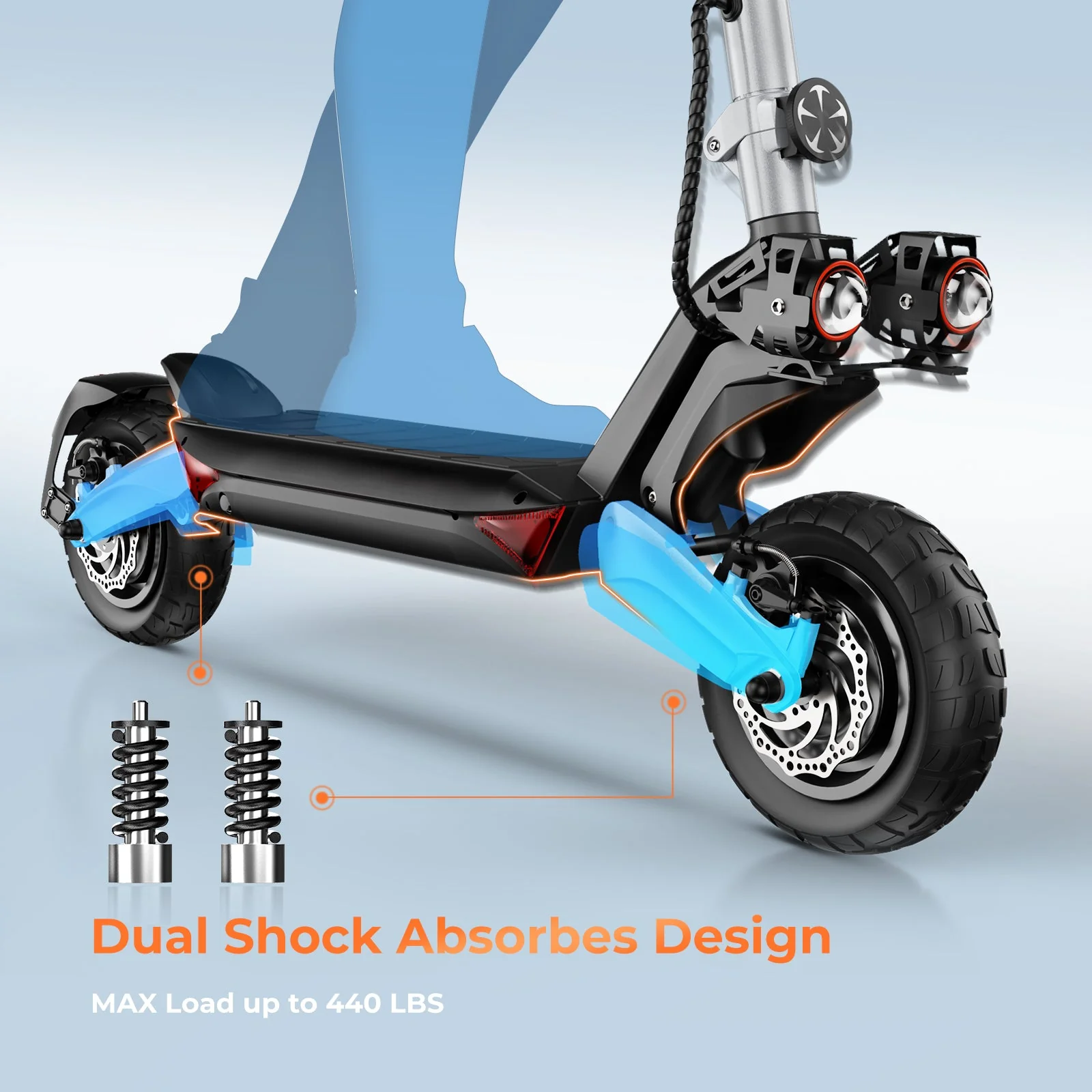 R3 Pro 1600W Dual Motors Off Road Electric Scooter