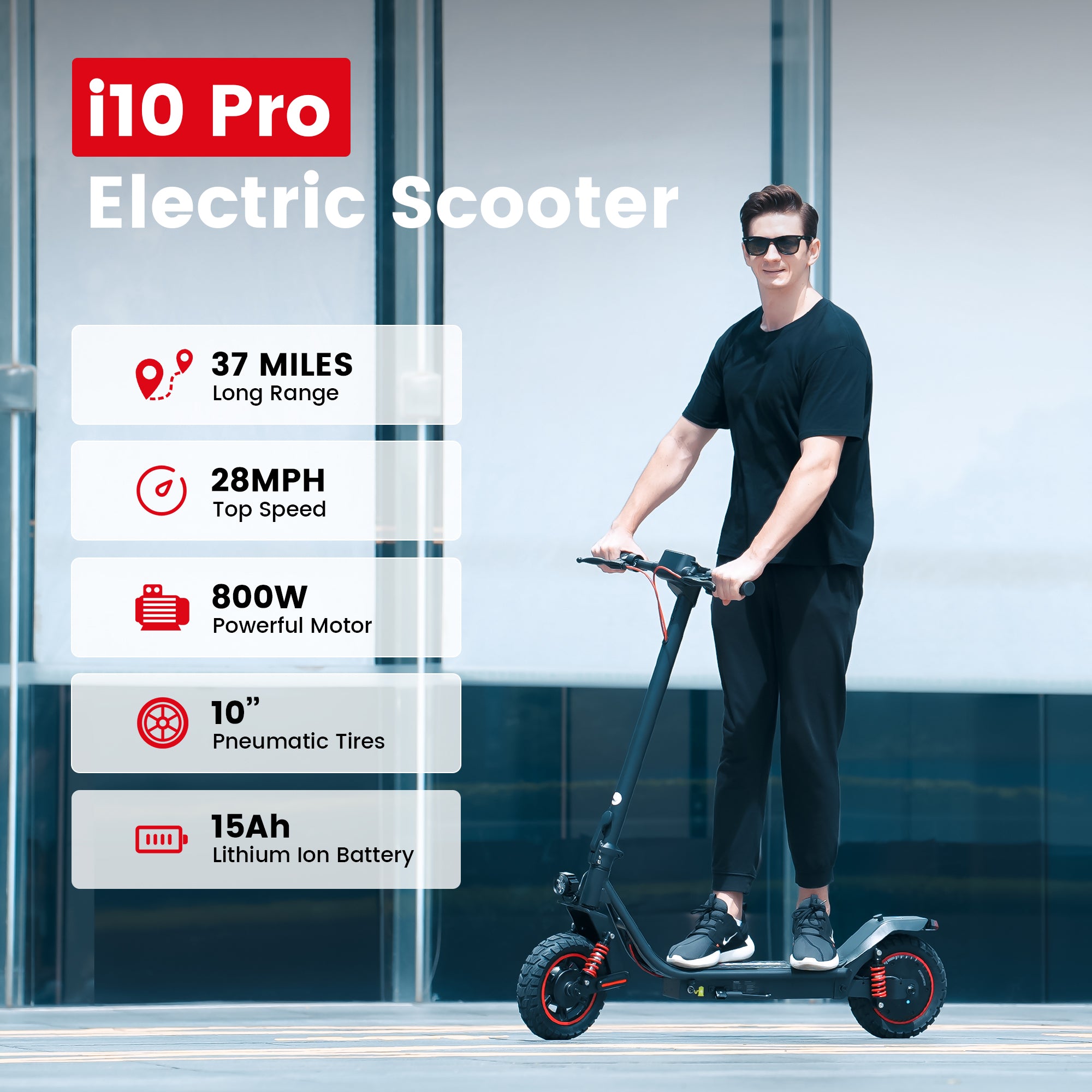 iScooter i10 Pro 800W Commuter Electric Scooter