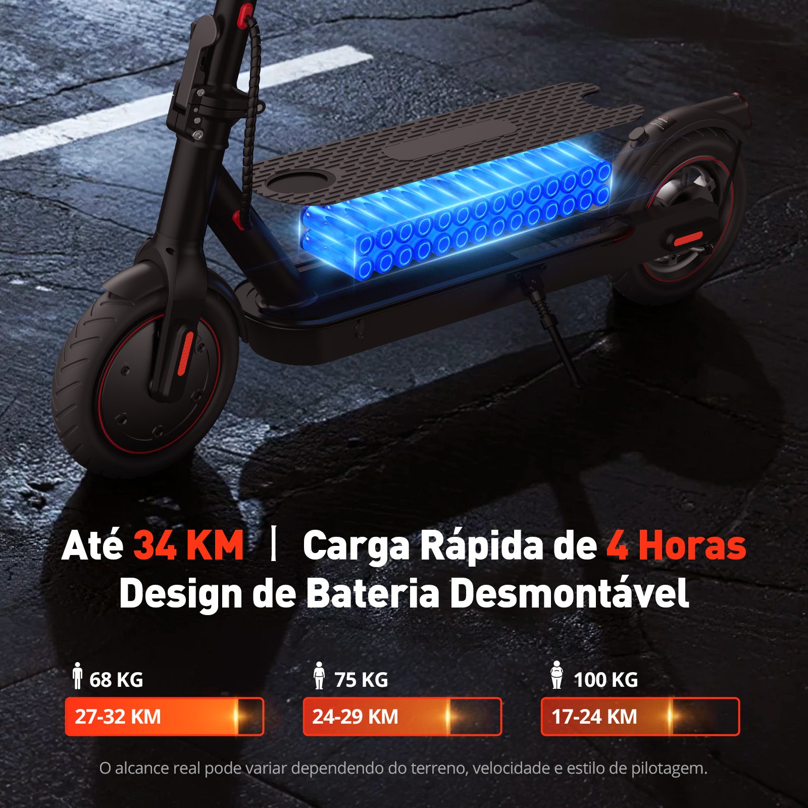 X3 Scooter elétrica para adultos, motor de 350 W, 30 km/h