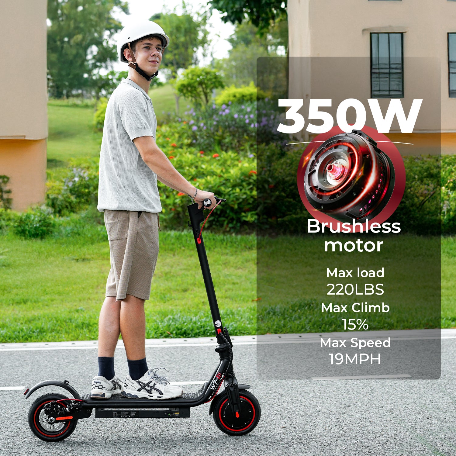 W7 350W Commuting Electric Scooter for Adults