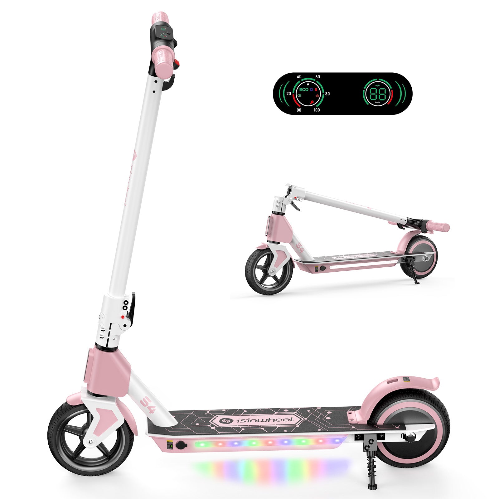 S4 Electric Scooter for Kids Ages 6-14, 200W Foldable Kids Electric Scooter