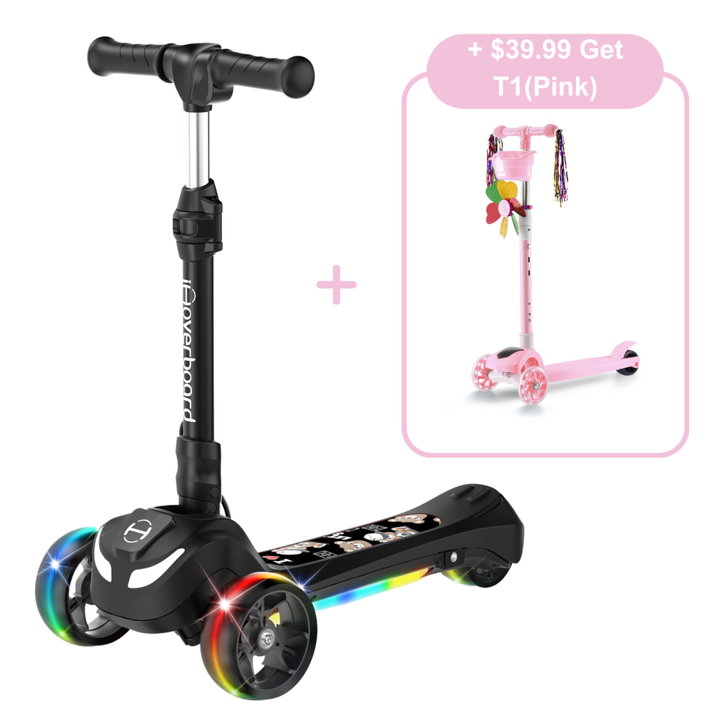 B1 3-Wheel Folding Kids Scooter LED Lighted PU Wheels