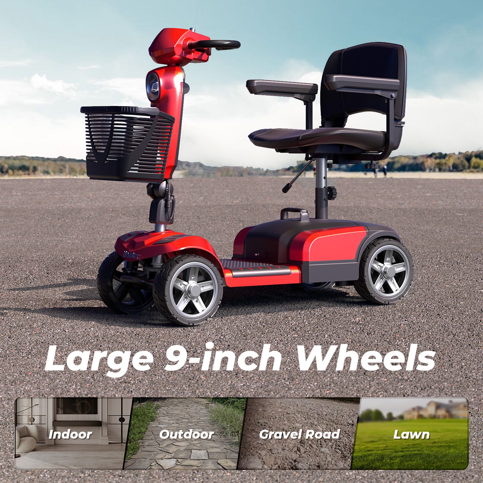 iScooter X03 4 Wheel Mobility Scooter with LED Headlight