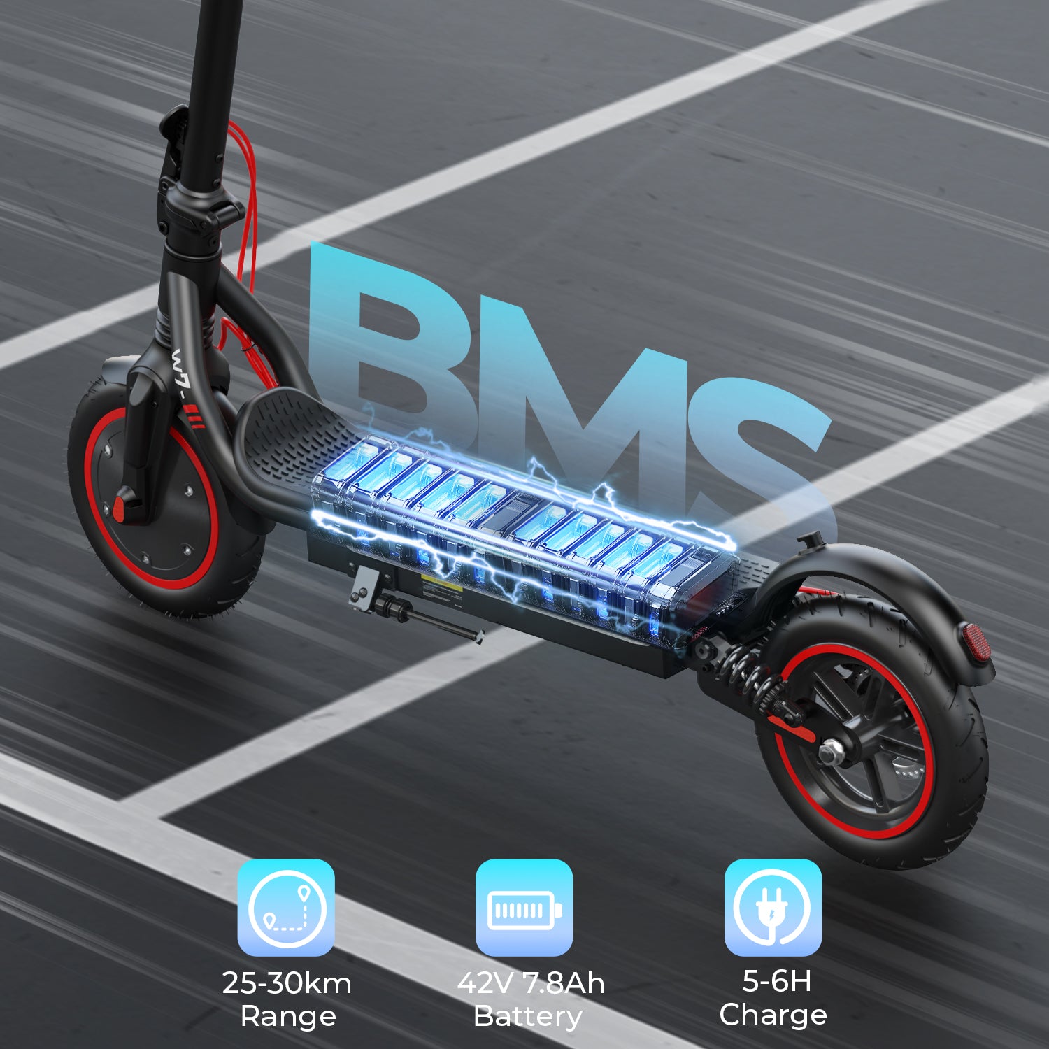 W7 350W Commuting Electric Scooter for Adults