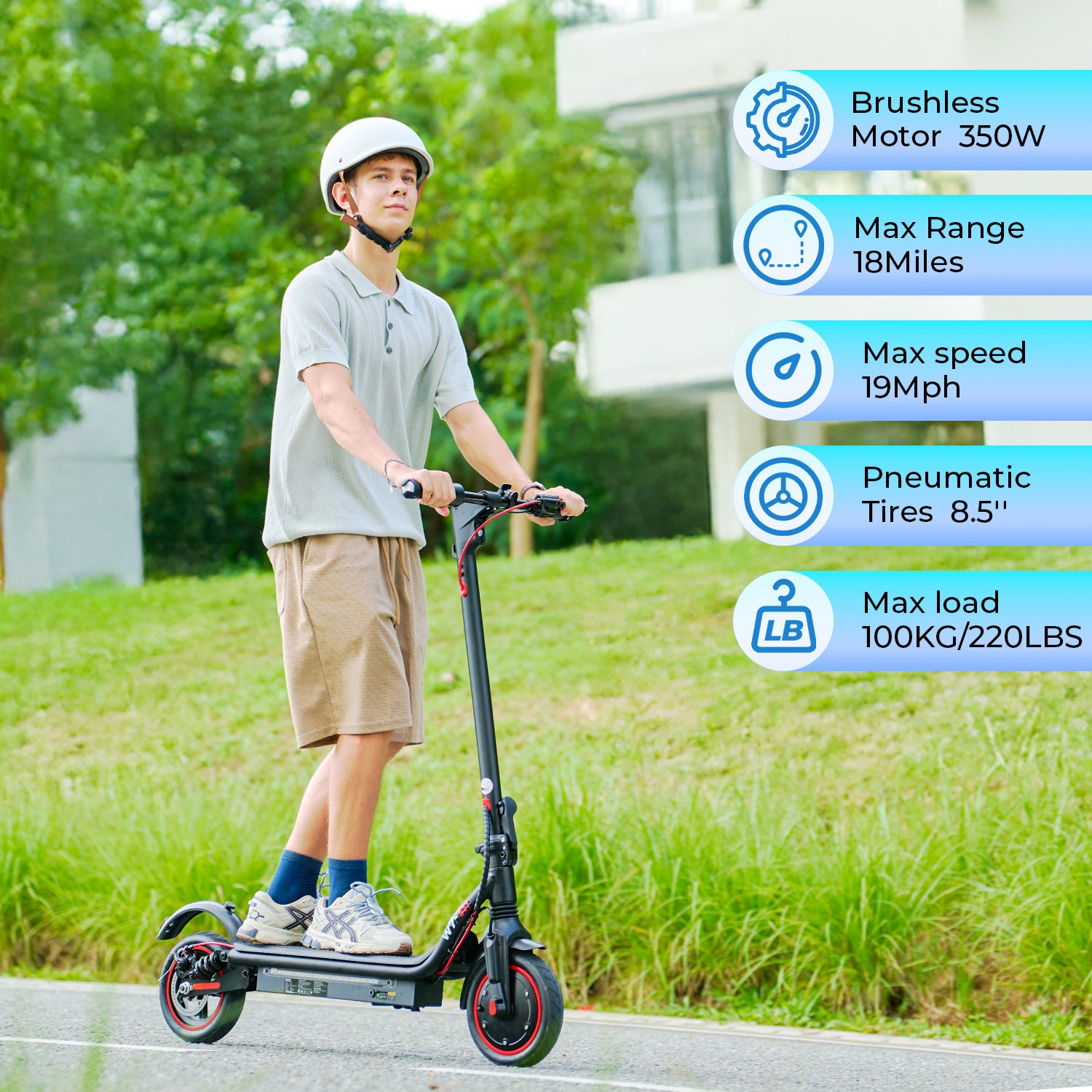 W7 350W Commuting Electric Scooter for Adults