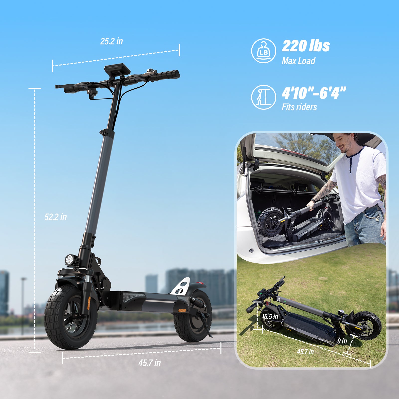 W9 Off-Road Electric Scooter Adults 1000W Motor