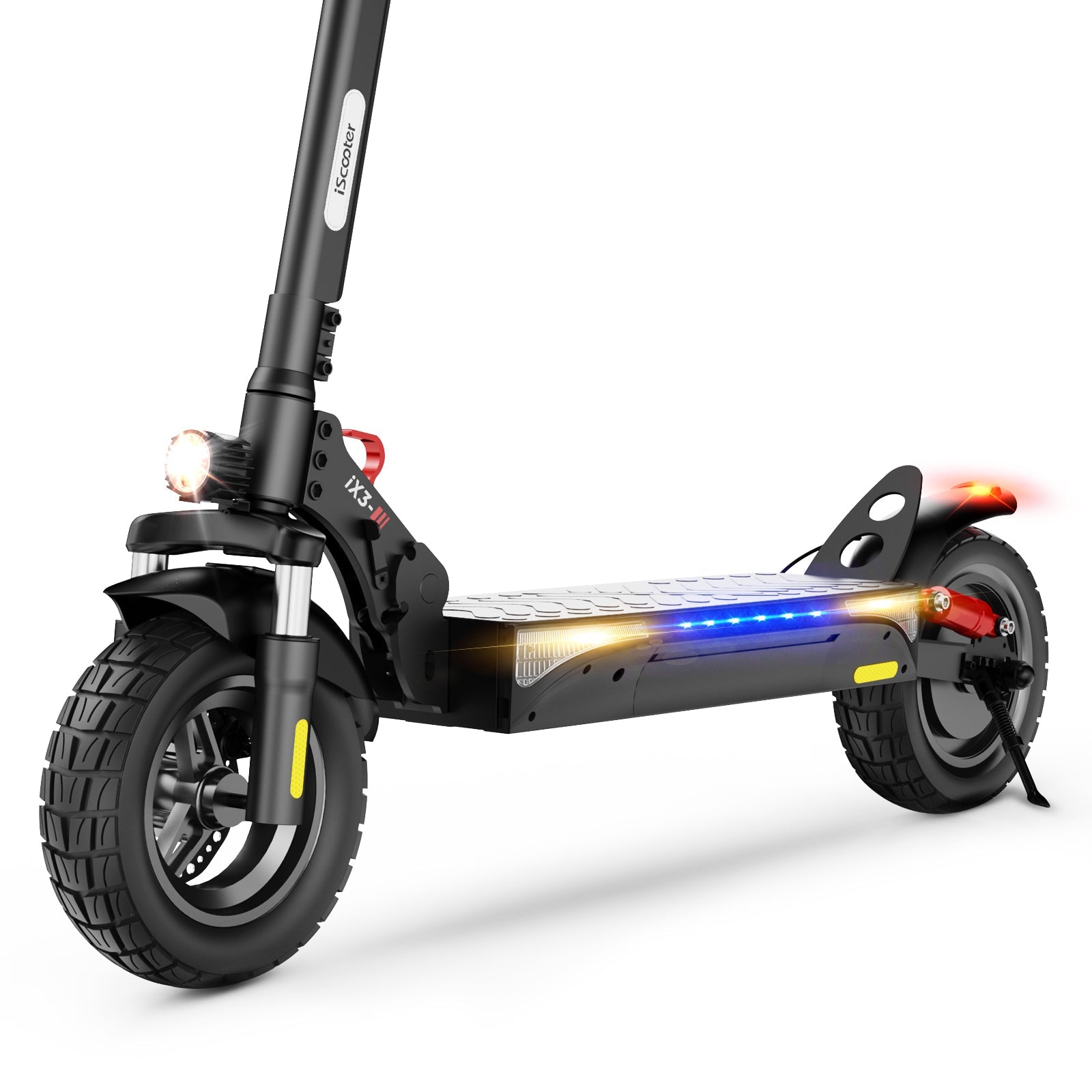 iScooter iX3 Electric Scooter for Adults, 800W Motor E-Scooter Up to 25MPH  Top Speed, 28 Miles Long Range, Foldable Scooter with 10 Off-Road Tires