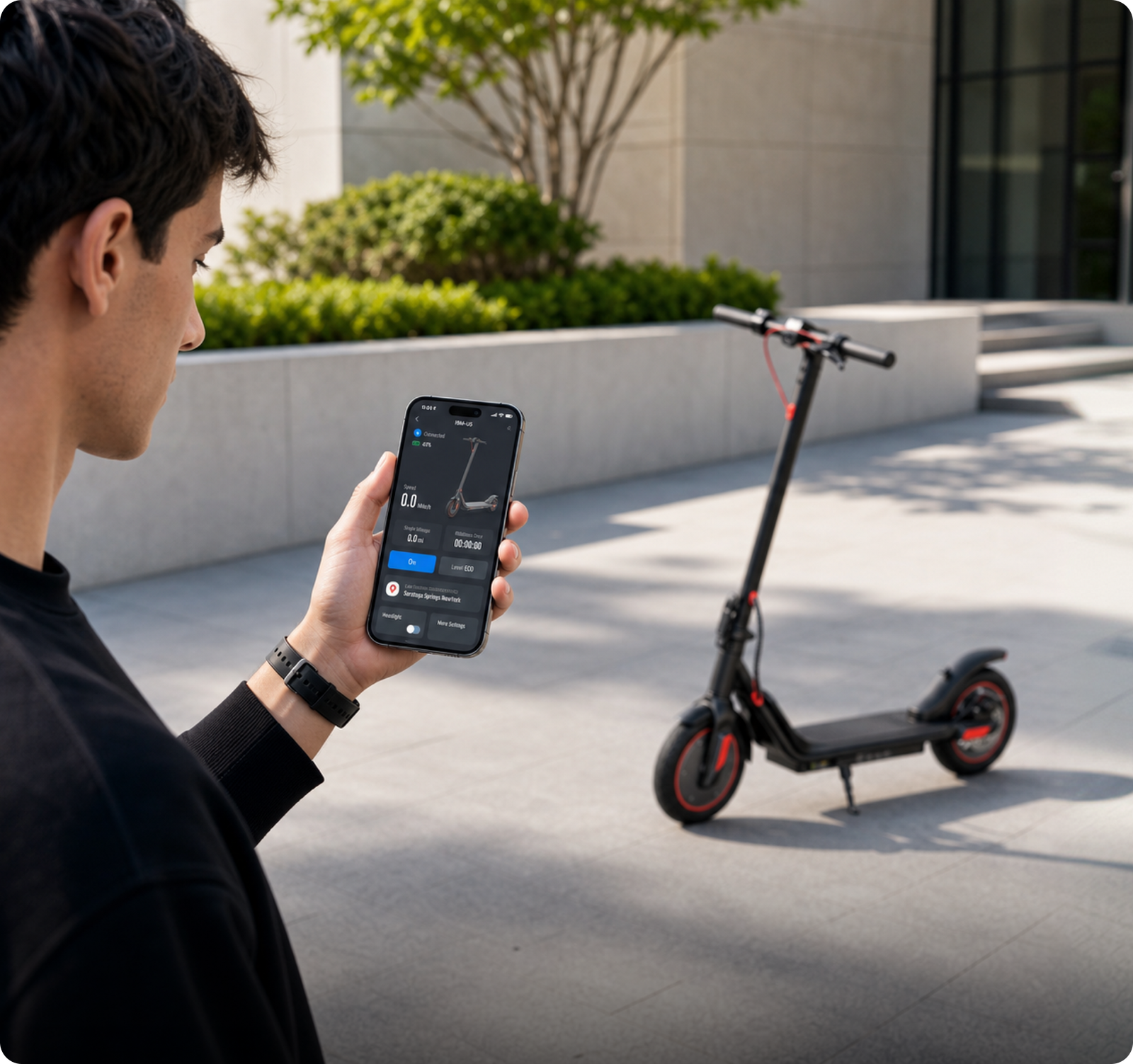 Tuya App controlling an electric scooter