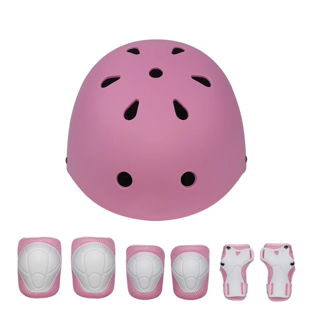 Kids Bike Helmet Set Skateboard Knee Pads Wrist Guards iScooter
