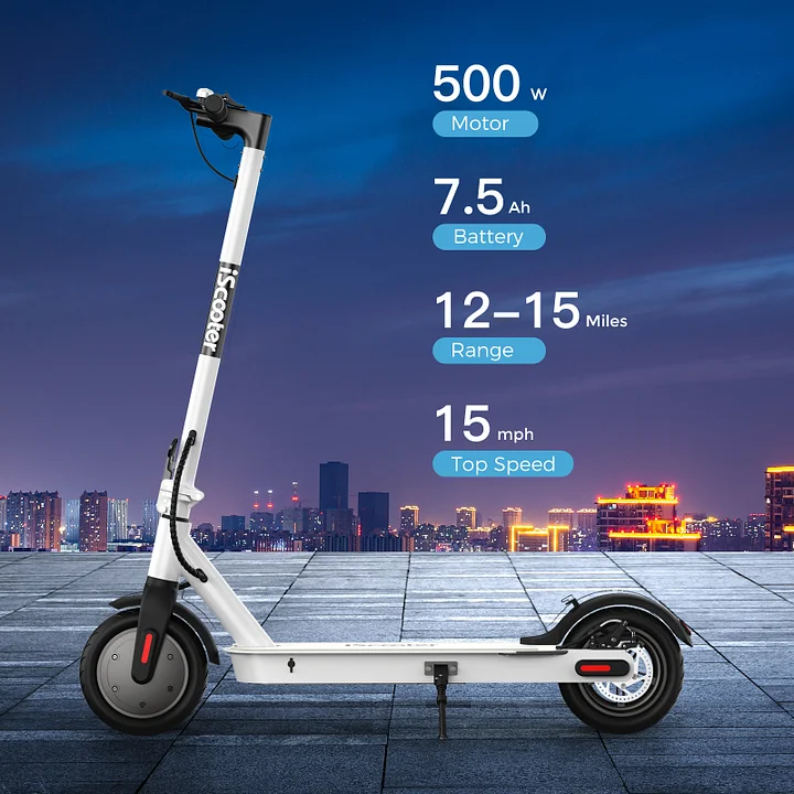 Refurbished i8 Foldable Electric Scooter with Light Up Deck, 500W, 15Mph