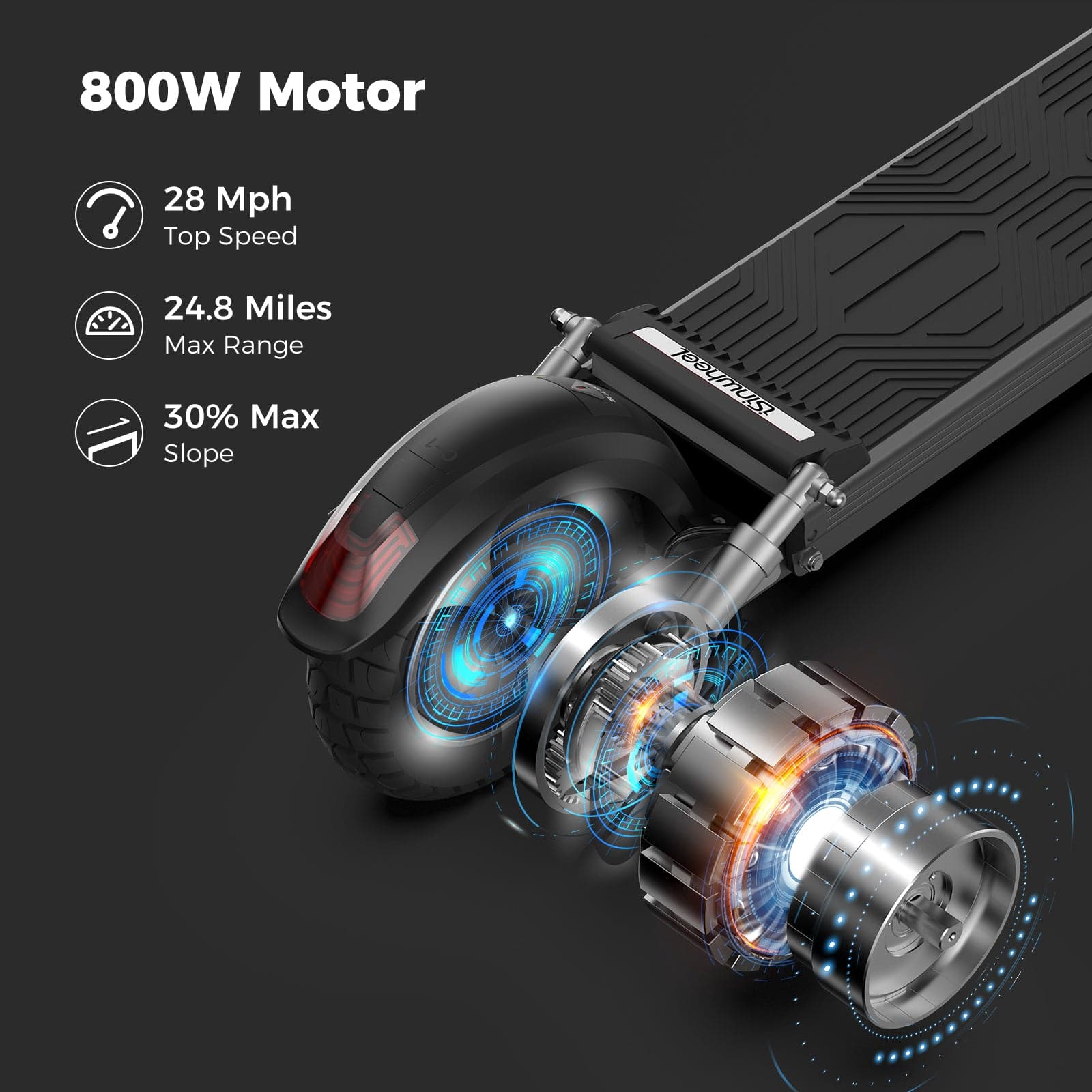 iScooter® X1S Electric Scooter Off Road,800W,With Seat