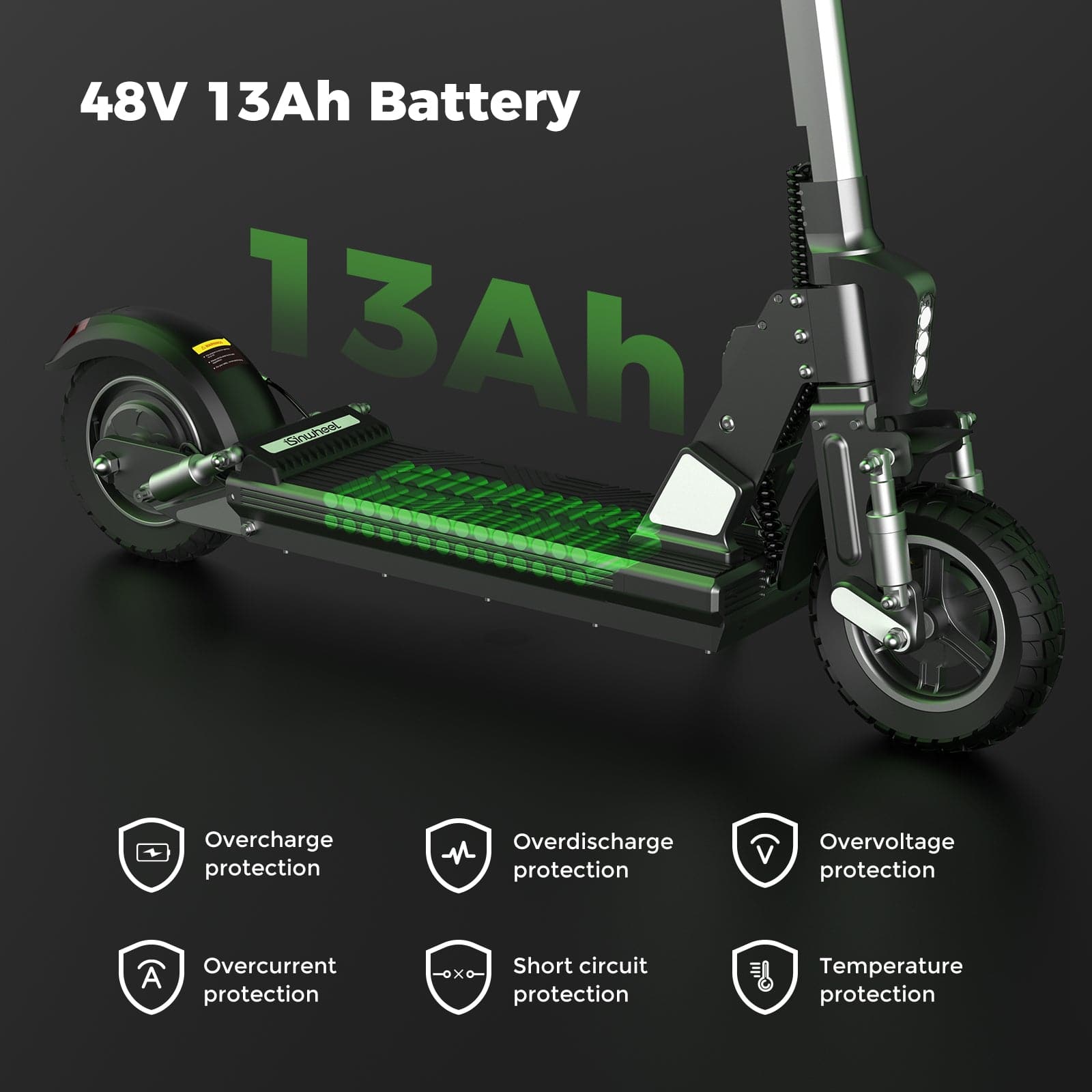 iScooter® X1S Electric Scooter Off Road,800W,With Seat
