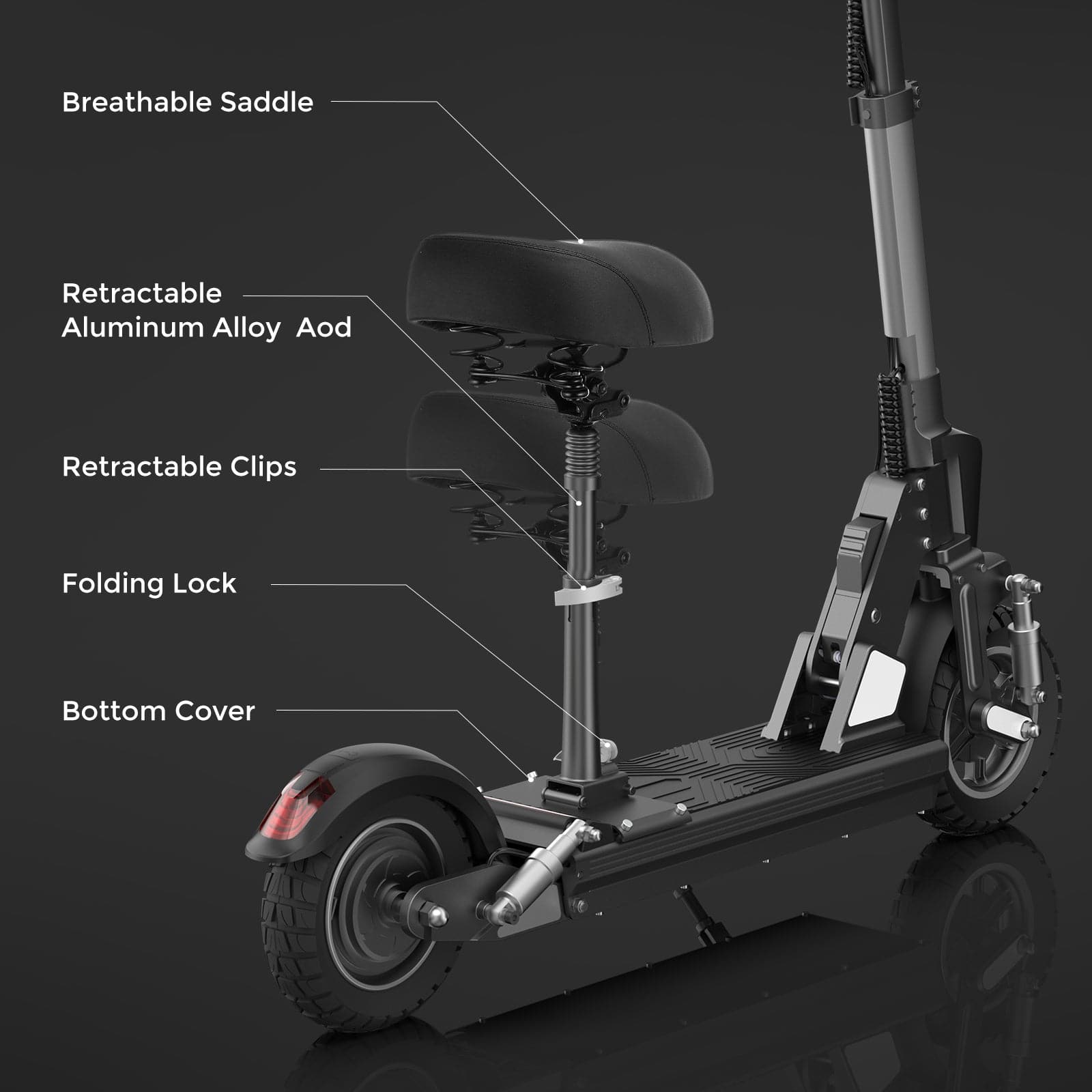 iScooter® X1S Electric Scooter Off Road,800W,With Seat